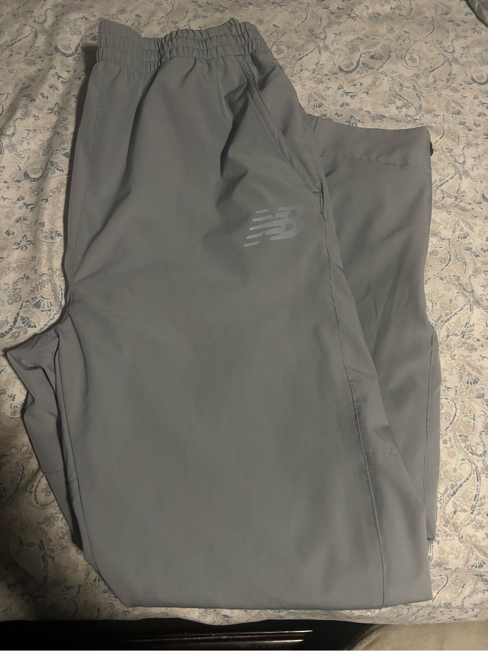 New Balance Charcoal Gray Athletic Shorts with Logo